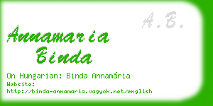 annamaria binda business card
